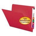 File Folders | Smead 25710 0.75 in. Expansion Shelf-Master Reinforced End Tab Colored Folders - Letter Size/Red (100/Box) image number 5
