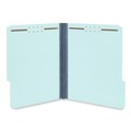 File Folders | Universal UNV10415 1 in. Expansion 2 Fasteners Letter Size Top Tab Classification Folders - Light Blue Exterior (25/Box) image number 1