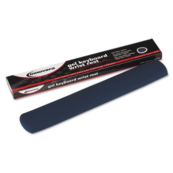 MOUSE PADS AND WRIST SUPPORT | Innovera IVR50457 Gel Nonskid Keyboard Wrist Rest - Blue