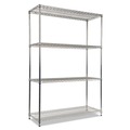 Just Launched | Alera ALESW504818SR NSF Certified Industrial 4-Shelf 48 in. x 18 in. x 72 in. Wire Shelving Kit - Silver image number 0