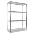 Just Launched | Alera ALESW504818SR NSF Certified Industrial 4-Shelf 48 in. x 18 in. x 72 in. Wire Shelving Kit - Silver image number 0