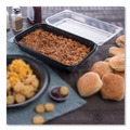 Food Trays, Containers, and Lids | SOLO 919017-PM94 11.5 in. x 8 in. MPS Plastic Hinged Lid Dinner Box - Black/Clear (100/Carton) image number 3