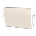 Desktop Organizers | Deflecto 63201 Unbreakable DocuPocket 14.5 in. x 3 in. x 6.5 in. Letter Size Wall File - Clear image number 4