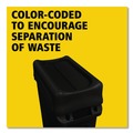 Trash & Waste Bins | Rubbermaid Commercial FG267360BLA Slim Jim 11.38 in. x 20.5 in. x 5 in. Swing Lid - Black image number 4