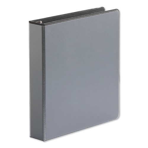 Binders | Universal UNV30721 1.5 in. Capacity 11 in. x 8.5 in. 3 Rings Deluxe Easy-to-Open D-Ring View Binder - Black image number 0