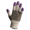 Cleaning Gloves | Ansell KCC 97431 230 mm Length G60 Purple Nitrile Gloves - Medium/Size 8, Black/White (12 Pairs/Carton) image number 0