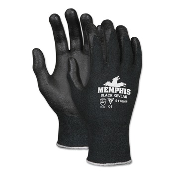 MCR Safety 9178NFL 9178NF Kevlar/Nitrile Foam Gloves - Black/Large (1-Pair)