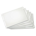 Binders | Cardinal 84812 11 in. x 17 in. 5-Tab Paper Insertable Dividers - White, Clear Tabs image number 3