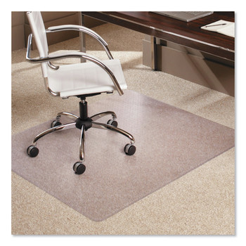 ES Robbins 128371 46 x 60 EverLife Moderate Use Rectangular Chair Mat for Low Pile Carpet - Clear