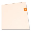 Back to School Sale | Smead 67924 0.5 in. x 1 in. 24 Yearly End Tab File Folder Labels - Orange (250/Pack) image number 1