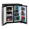 Breakroom Supplies | Avanti RMS551SS 5.5 CF Side by Side Stainless Steel Refrigerator/Freezer - Black image number 2