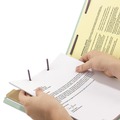 Just Launched | Smead 26800 End Tab Pressboard Classification Folders with Four SafeSHIELD Fasteners - Letter, Gray-Green (10/Box) image number 2