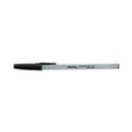 Pens | Universal UNV27420 Fine 0.7 mm Stick Ballpoint Pen - Black Ink, Gray/Black Barrel (1 Dozen) image number 2