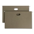 File Folders | Smead 64326 3.5 in. Capacity 1 Section Legal Size 100 Percent Recycled Hanging Pockets with Full-Height Gusset - Standard Green (10/Box) image number 0