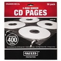 Binders | Vaultz VZ01415 Two-Sided CD Refill Pages for Three-Ring Binder with 8 Disc Capacity - Clear/Black (50/Pack) image number 1