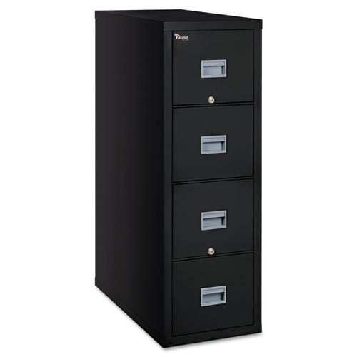 Office Filing Cabinets & Shelves | FireKing 4P2131-CBL Patriot by FireKing 20.75 in. x 31.63 in. x 52.75 in. 4 Legal/Letter File Drawers 1-Hour Fire Protection Insulated Fire File - Black image number 0
