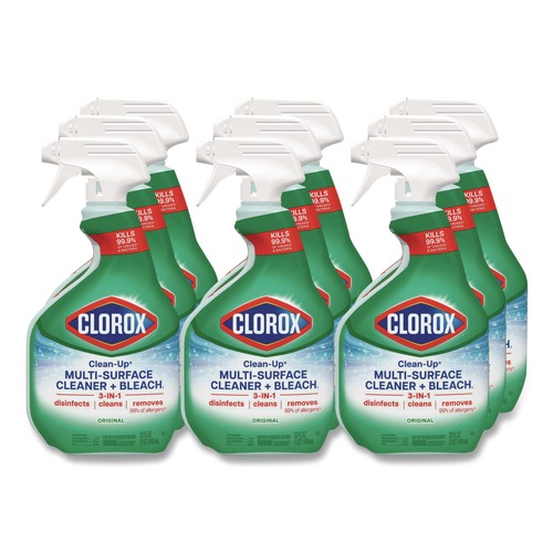 All-Purpose Cleaners | Clorox CLO31221 32 oz. Clean-Up Multi-Surface Cleaner with Bleach - Original (9/Carton) image number 0