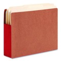 File Folders | Smead 73696 Fully Lined 6.5 in. High Gussets 5.25 in. Expansion Letter Size Redrope Drop-Front End Tab File Pockets - Red (10/Box) image number 5