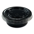Cups and Lids | Boardwalk BWKPRTN15BL 1.5 oz. Polypropylene Souffle/Portion Cups - Black (2500/Carton) image number 3