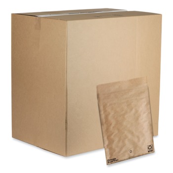 Pregis 4083813 EverTec 7 in. x 9 in. No. 0 Self-Adhesive Closure Kraft Paper Curbside Recyclable Padded Mailer - Brown (300/Carton)