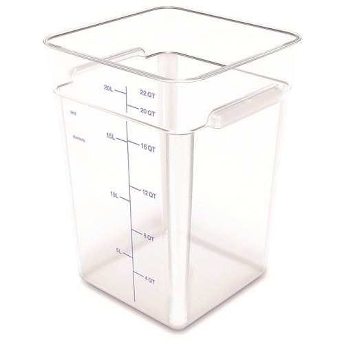 Food Trays, Containers, and Lids | Carlisle 1195607 11.13 in. x 11.13 in. x 15.72 in. 22 qt. Squares Polycarbonate Food Storage Container - Clear image number 0