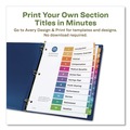 Back to School Sale | Avery 11083 Ready Index 11 in. x 8.5 in. 12-Tab 1 to 12 Customizable Table of Contents Dividers with Multicolor Tabs - White (3/Pack) image number 5
