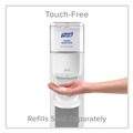 Soap Dispensers | PURELL 7306-DS-SLV 1200 ml 13.16 in. x 16.63 in. x 51.57 in. Messenger ES6 Floor Stand with Dispenser - Silver/White image number 2