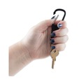 Label & Badge Holders | Advantus 75556 Aluminum Split Key Rings Carabiner Key Chains - Black (10/Pack) image number 2