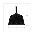 Dust Pans | Boardwalk BWK04212EA 12 in. Wide Metal Dust Pan with 2 in. Handle - Black image number 2