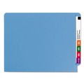 File Folders | Smead 25010 Straight Tabs Letter Size 0.75 in. Expansion Shelf-Master Reinforced End Tab Colored Folders - Blue (100/Box) image number 1