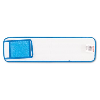 SPONGES AND SCRUBBERS | Rubbermaid Commercial FGQ41100BL00 24 in. Long, Split Nylon/Polyester Blend, Microfiber Wet Room Pads - Blue
