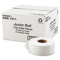  | GEN G1511 3.3 in. x 1200 ft. 1-Ply JRT Septic Safe Jumbo Bath Tissue - White (12/Carton) image number 0