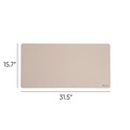 Back to School Sale | Smead 64831 31.5 x 15.7 Vegan Leather Desk Pads - SandStone image number 1