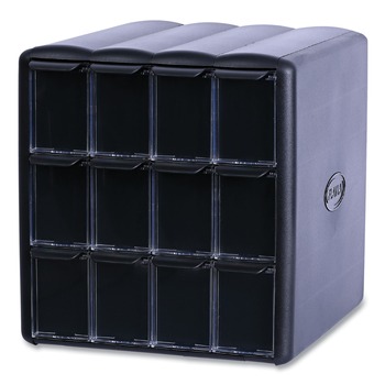 OFFICE AND OFFICE SUPPLIES | FLAVIA 25200002 15.2 in. x 17.2 in. x 16.3 in. 12-Compartments Four Column Merchandiser - Black