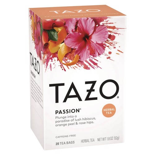 Beverages & Drink Mixes | Tazo 30794522200451 1.8 oz. Tea Bags - Passion (120/Carton) image number 0