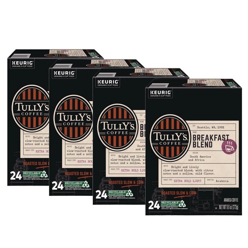Coffee | Tully's Coffee 5000330027 Coffee K-Cups - Breakfast Blend (96/Carton) image number 0