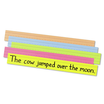 Pacon P1733 24 in. x 3 in. Sentence Strips - Assorted Bright Colors (100/Pack)