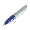 Pens | Universal UNV27411 Medium 1 mm Stick Ballpoint Pen - Blue Ink, Gray/Blue Barrel (1 Dozen) image number 3