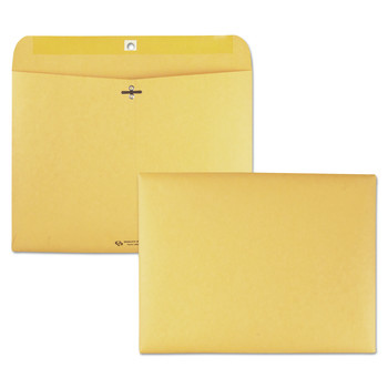 MAILING PACKING AND SHIPPING | Quality Park QUA38090 Redi-File 9 in. x 12 in. No. 90 Cheese Blade Flap Clasp/Gummed Closure Clasp Envelope - Brown Kraft (100/Box)