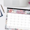Bulletin Boards | Blue Sky BLS144086 22 in. x 17 in. 12-Month (Jan-Dec): 2026 Tula Monthly Desk Pad Calendar - Floral Artwork, White/Purple/Pink Sheets, Black Headband image number 3