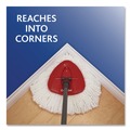 Mops | O-Cedar 148473EA 51 in. Adjustable Handle EZWring Spin Mop System - White Microfiber Head, Red/Gray Handle image number 4