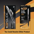 Pens | BIC VCG11 BLK Medium 1 mm GLIDE Retractable Ballpoint Pen - Black Ink, Smoke/Black Barrel (1-Dozen) image number 2