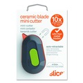 Box Cutters & Utility Knives | slice 10514 1.29 in. Ceramic Zirconium Oxide Blade 2.5 in. Nylon Handle Double-Sided Mini Cutters - Gray/Green image number 4
