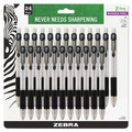Pens | Zebra 15241 0.7 mm HB (No. 2) Z-Grip Mechanical Pencil - Black Lead/Clear/Black Barrel (24/Pack) image number 0