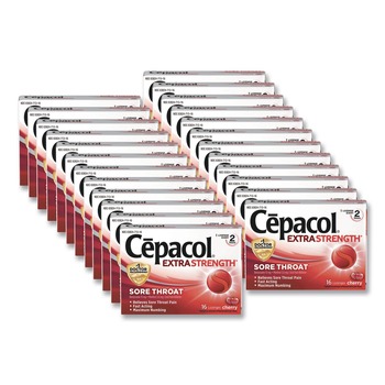 Lysol 63824-71016 Extra Strength Sore Throat Lozenge - Cherry (384/Carton)