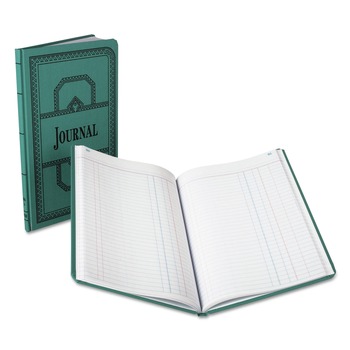 Boorum & Pease 66-150-J 11.75 x 7.25 Sheets Journal-Style Rule Account Journal - Blue Cover