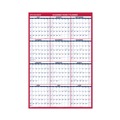 Bulletin Boards | AT-A-GLANCE PM36AP28 12 Month (July to June): 2024 to 2025 48 in. x 32 in. Academic Erasable Reversible Extra Large Wall Calendar - White/Blue/Red image number 0