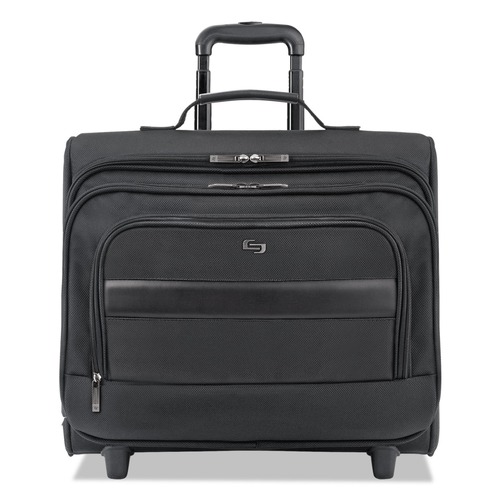Office & Office Supplies | SOLO B64-4 16.14 in. x 6.69 in. x 13.78 in. Ballistic Polyester Classic Rolling Overnighter Case Fits Devices Up to 15.6 in. - Black image number 0