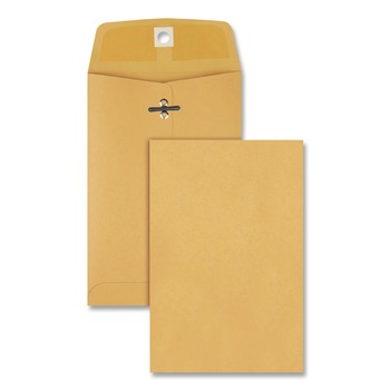 Quality Park QUA37835 Trade Size 35 5 in. x 7.5 in. Square Flap Clasp/Gummed Closure Envelopes - Brown Kraft (100/Box)