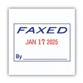 Notebooks & Pads | COSCO 2000PLUS 011032 Model S 360 1.75 in. x 1 in. "Faxed" Self-Inking 2-Color Message Dater - Blue/Red image number 2